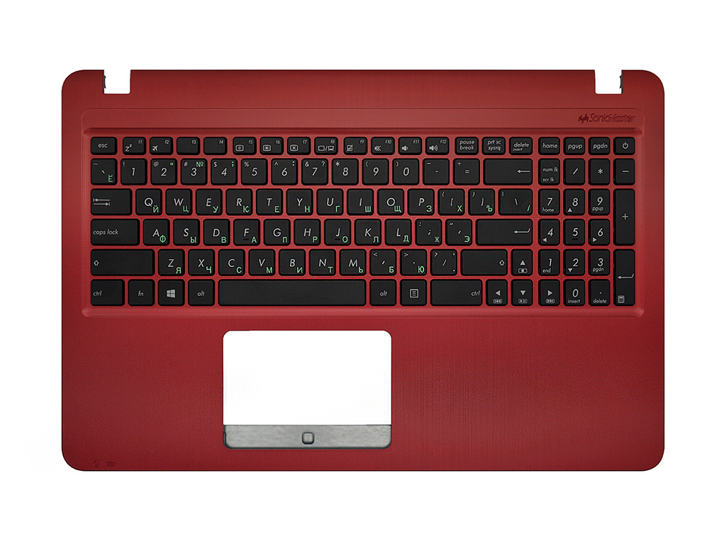 Клавиатура для ноутбука Asus X540 красная топ-панель