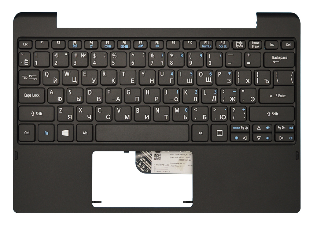 Клавиатура для ноутбука ACER Switch V10 SW5-017 черная топ-панель