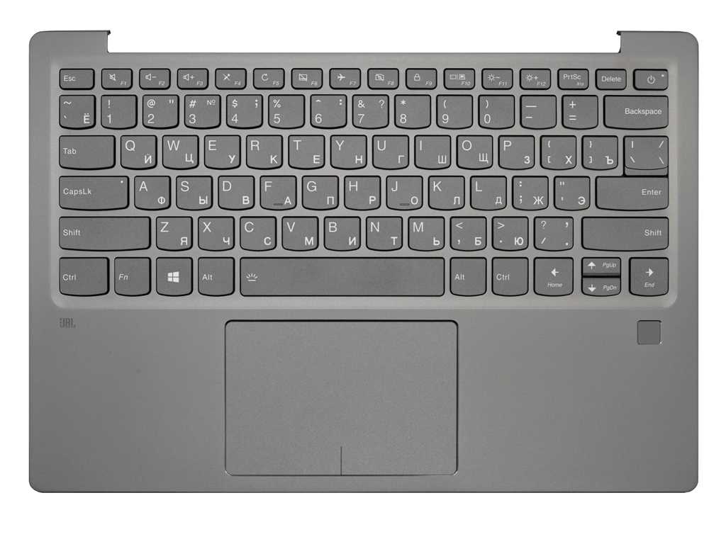Топ-панель для Lenovo IdeaPad 720s-13IKB серая с подсветкой
