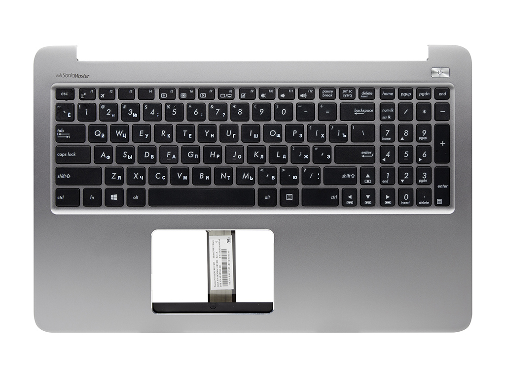 Клавиатура для ноутбука Asus K501UX топ-панель серебро