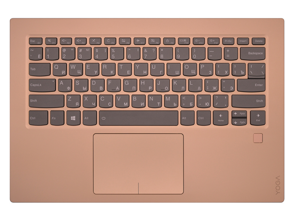 Клавиатура для ноутбука LENOVO Yoga 920-13IKB золотая топ-панель