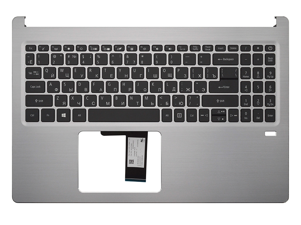 Клавиатура для ноутбука Acer Swift 3 SF315-52 топ-панель серебро с подсветкой