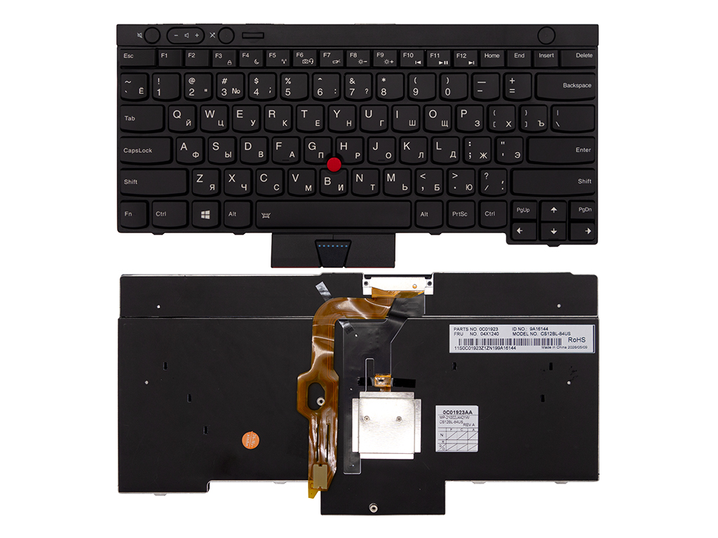 Клавиатура для ноутбука LENOVO ThinkPad T430 черная с подсветкой V.1