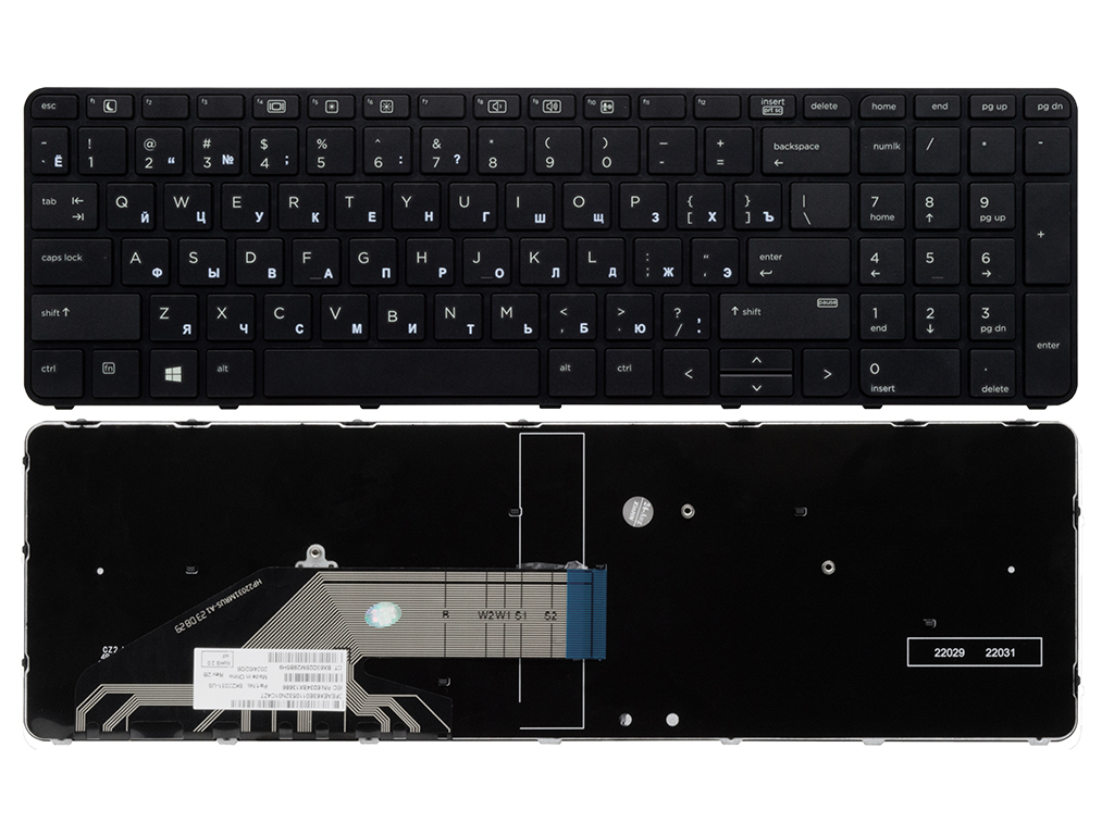 Клавиатура для ноутбука HP ProBook 450 G3 черная OV