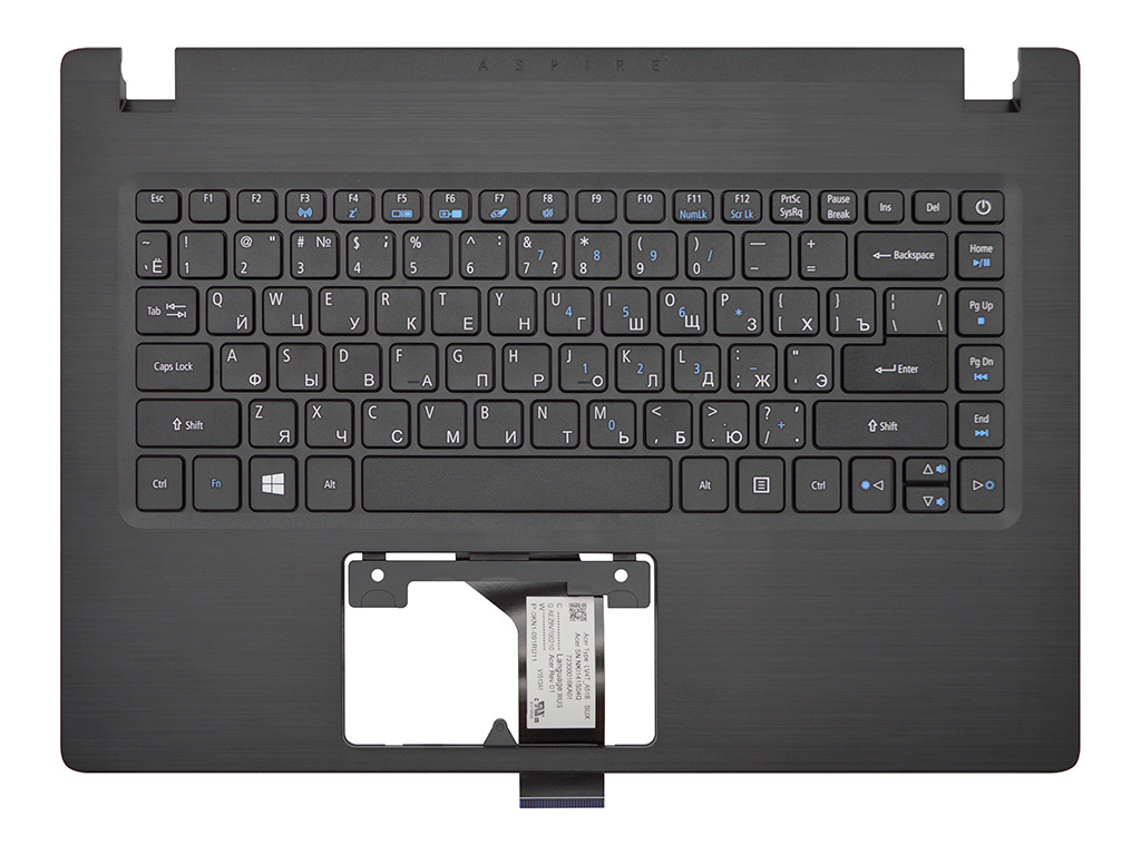 Клавиатура для ноутбука Acer Aspire 1 A114-31 черная топ-панель