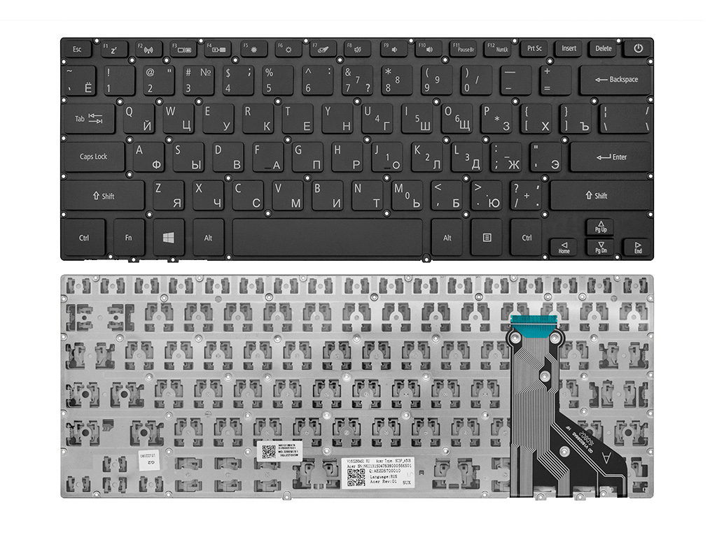 Клавиатура для ноутбука Acer Swift 7 SF713-51 черная