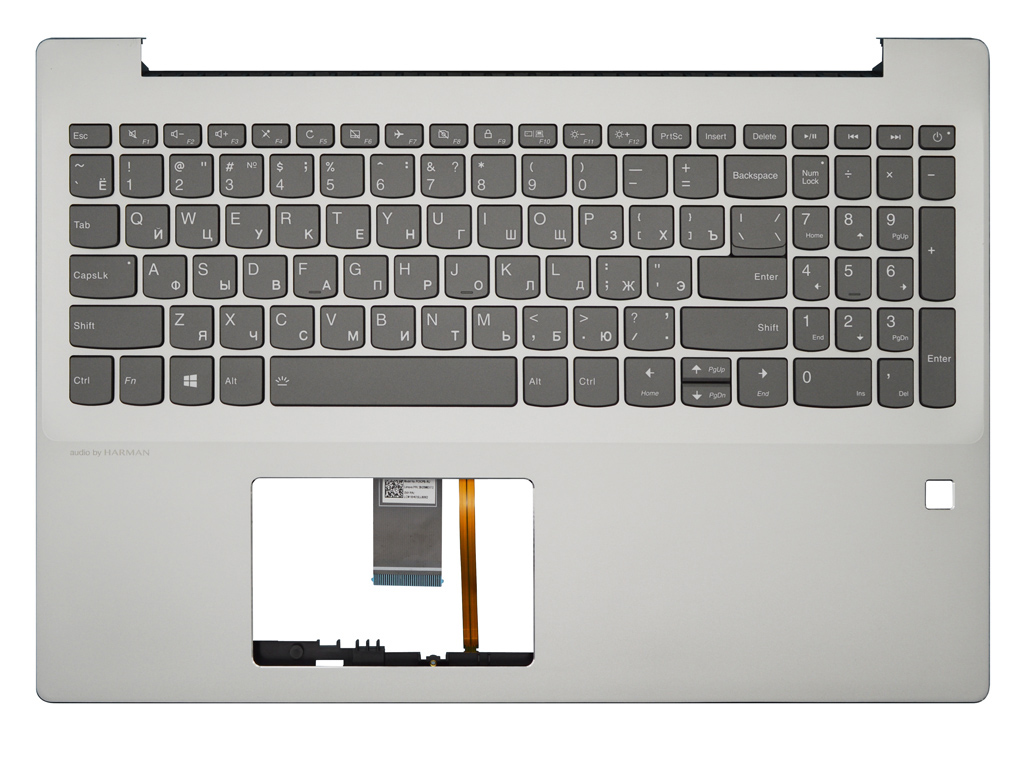Клавиатура для ноутбука LENOVO IdeaPad 720-15IKB топ-панель серебро V.2