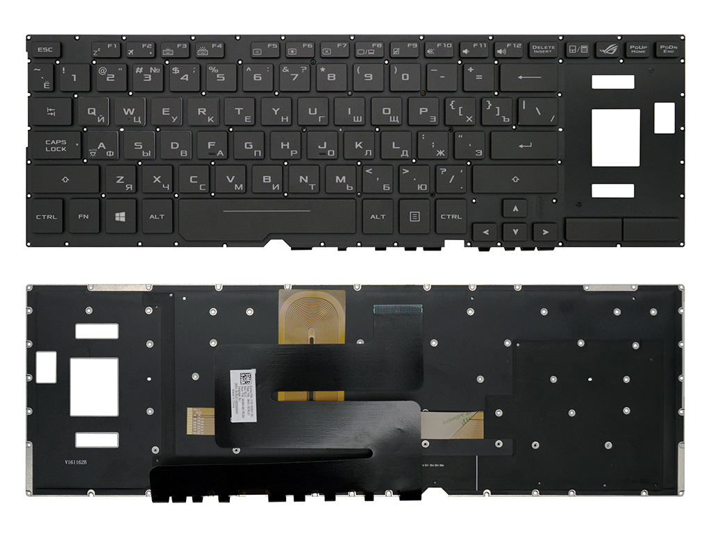 Клавиатура для ноутбука Asus ROG Zephyrus S GX501VI черная с подсветкой