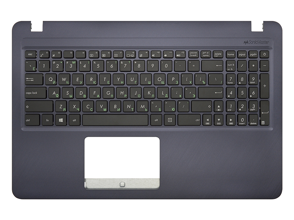 Клавиатура для ноутбука Asus X540NA темно-синяя топ-панель