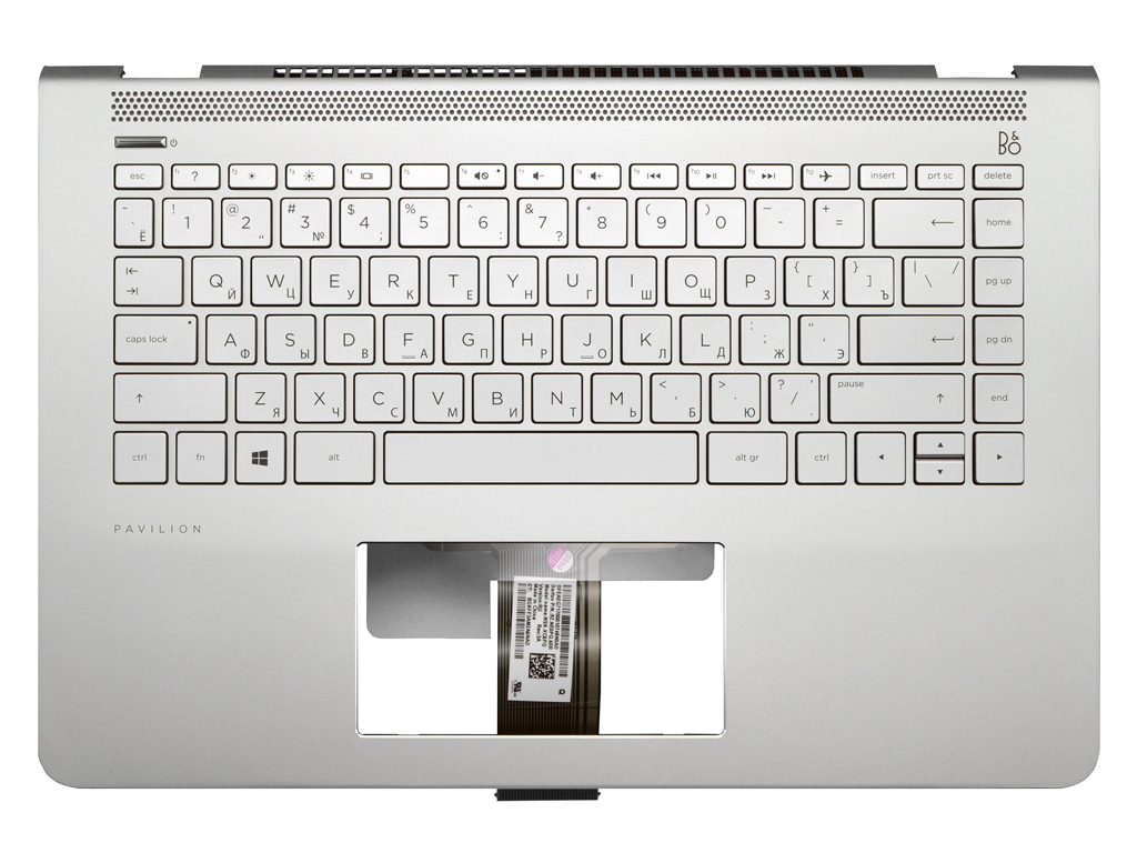 Клавиатура для ноутбука HP Pavilion 14-bk топ-панель серебро