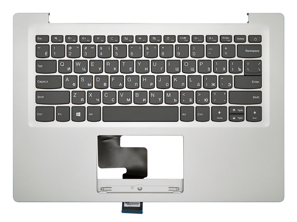 Клавиатура для ноутбука LENOVO IdeaPad 120s-14IAP топ-панель серебро