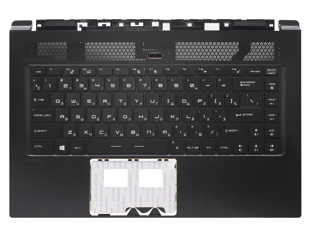 Топ-панель для MSI P65 Creator 8RE черная c RGB-подсветкой