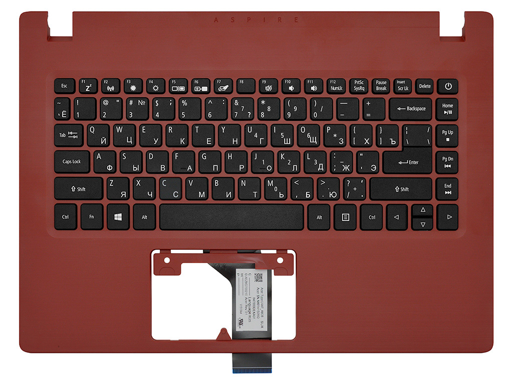 Клавиатура для ноутбука Acer Aspire 1 A114-32 красная топ-панель