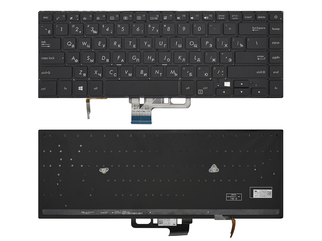 Клавиатура для ноутбука Asus ZenBook Pro UX550GD черная с подсветкой