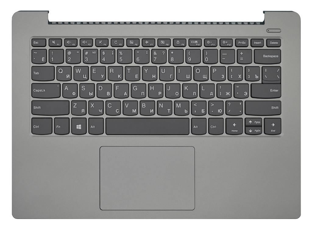 Клавиатура для ноутбука LENOVO IdeaPad 330s-14IKB серая топ-панель