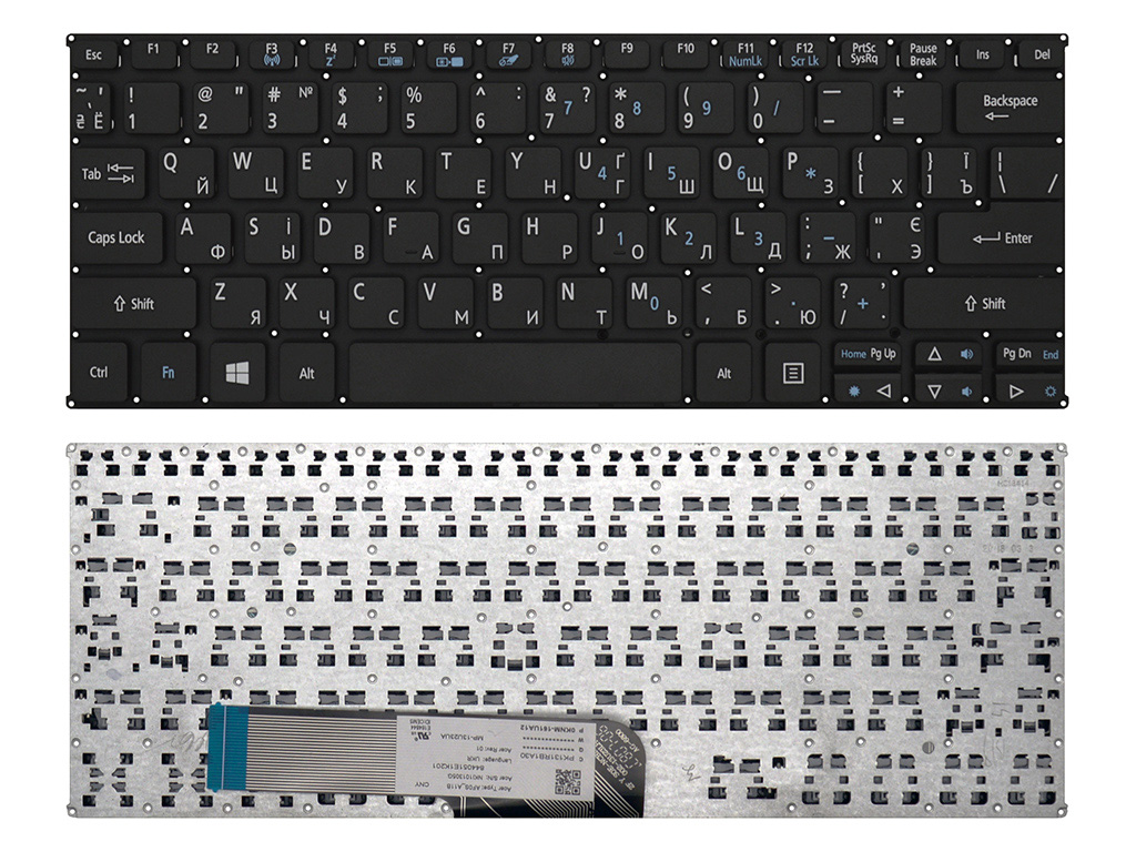 Клавиатура для ноутбука Acer Switch V10 SW5-017 черная