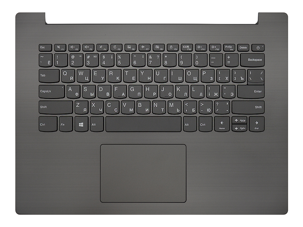 Клавиатура для ноутбука Lenovo IdeaPad 330-14AST серая топ-панель
