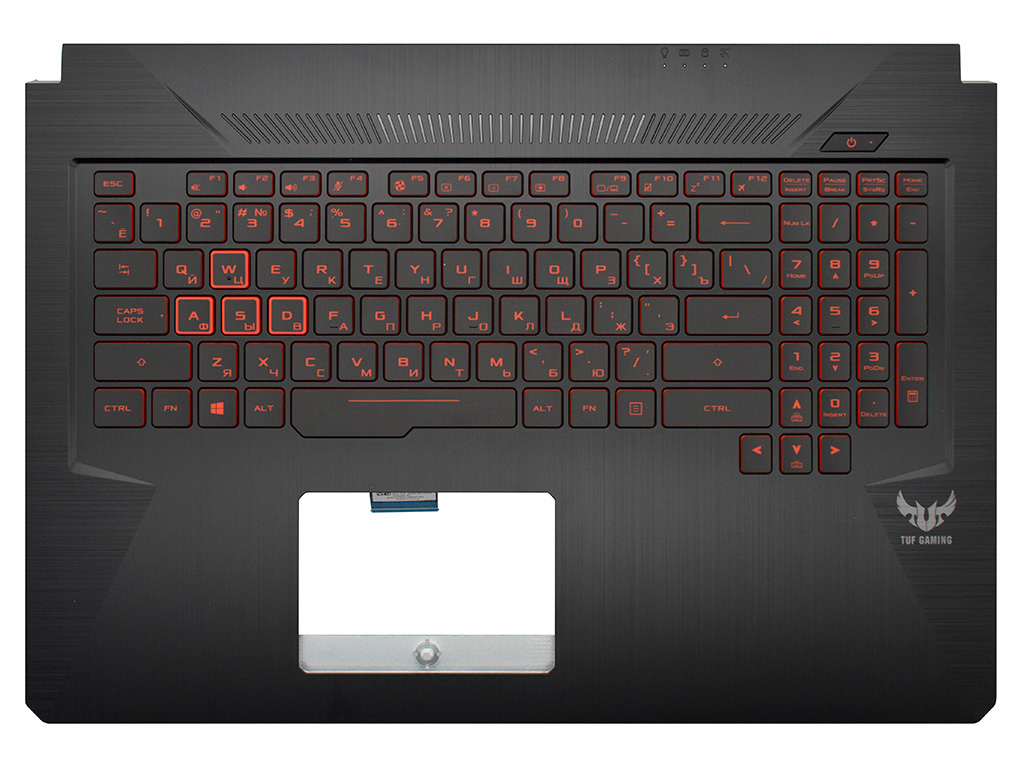 Клавиатура для ноутбука Asus TUF Gaming FX705DT черная топ-панель