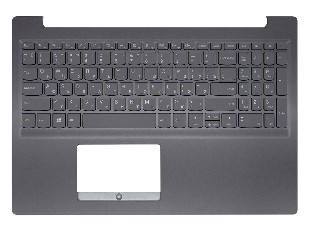 Клавиатура для ноутбука Lenovo IdeaPad S145-15IKB черная топ-панель