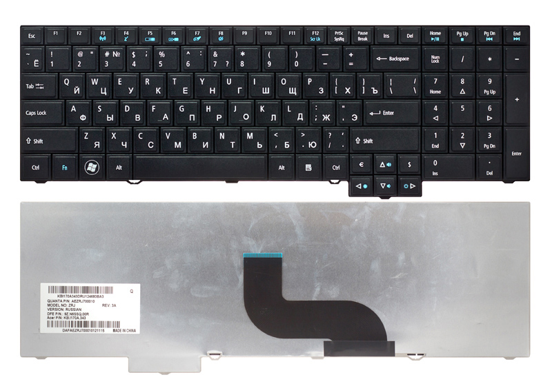 Клавиатура для ноутбука ACER TravelMate 8573 черная