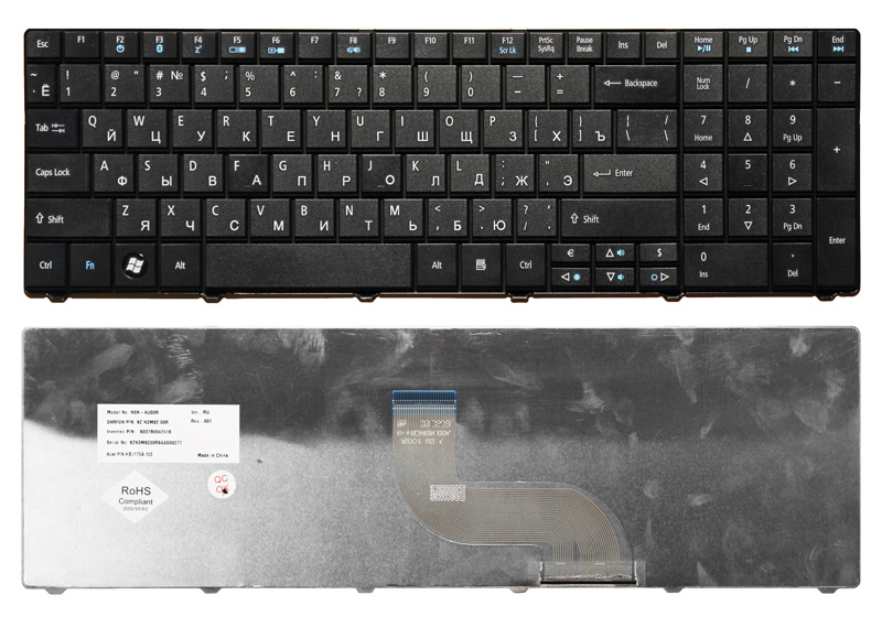 Клавиатура для ноутбука ACER TravelMate 8571 черная V.1