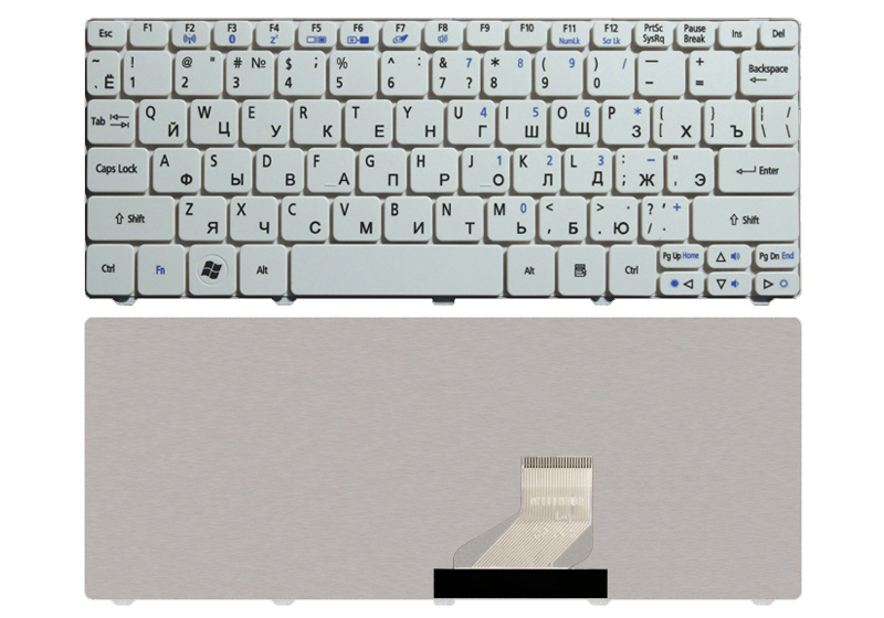 Клавиатура для ноутбука ACER Aspire One D260 белая