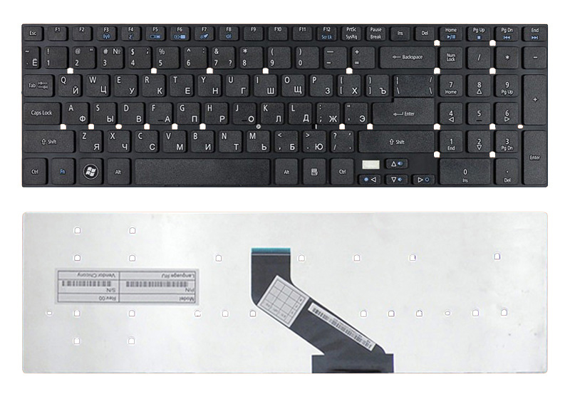 Клавиатура для ноутбука ACER TimeLineX 5830TG черная