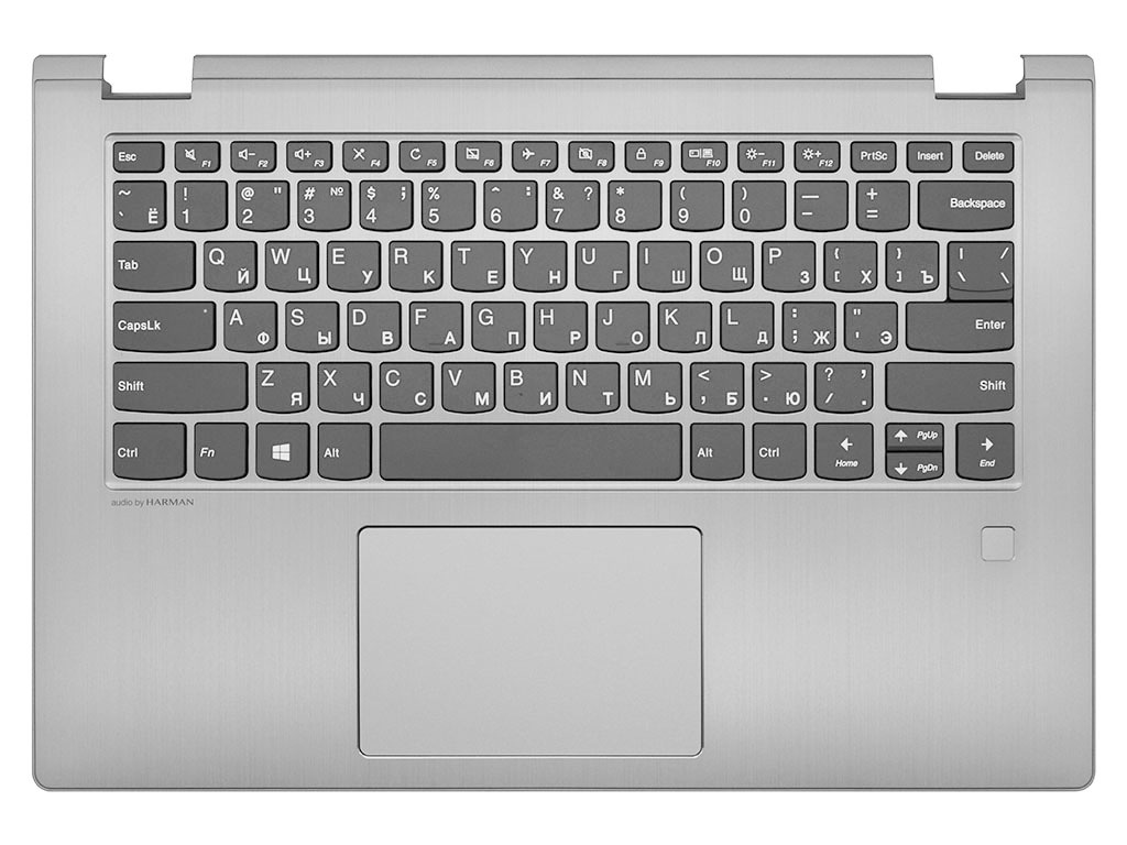 Топ-панель Lenovo Yoga 530-14IKB серебряная с подсветкой