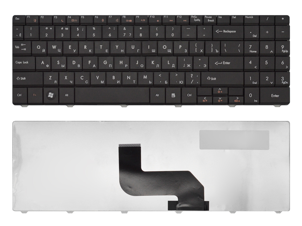 Клавиатура для ноутбука PACKARD BELL TJ75 черная