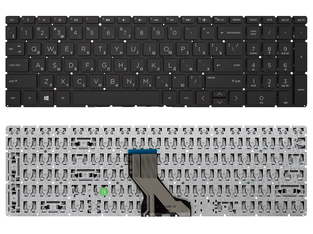 Клавиатура для ноутбука HP Pavilion Gaming 15-dk черная V.1
