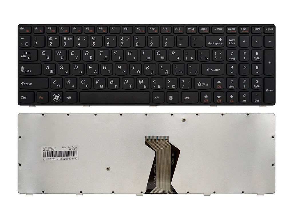 Клавиатура для ноутбука MB340-008 для Lenovo черная