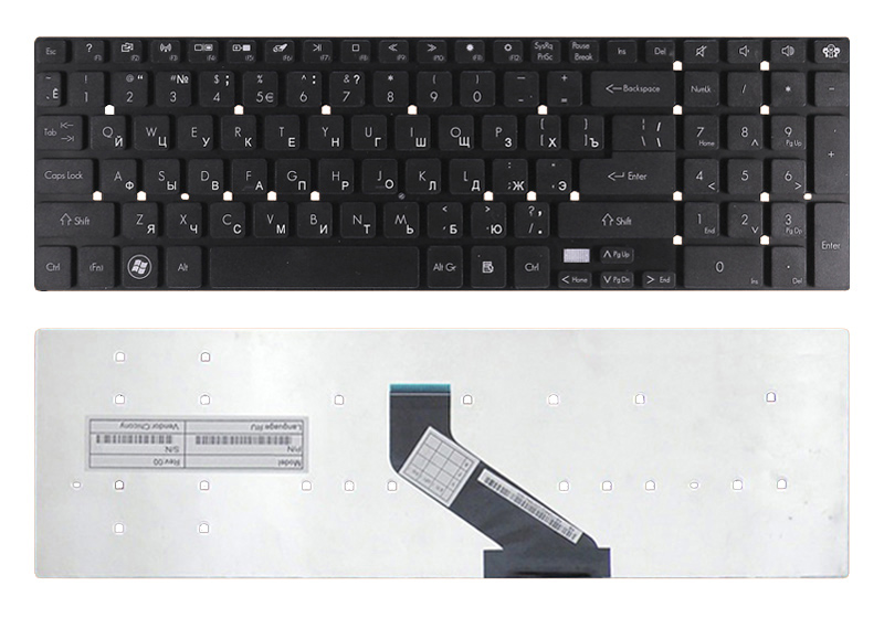 Клавиатура для ноутбука MP-10K33SU-698 для PACKARD BELL черная