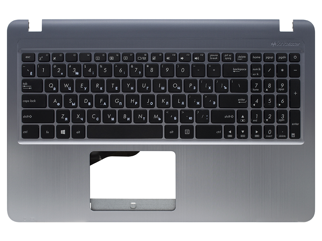 Клавиатура для ноутбука 90NB0B23-R31RU0 для Asus серая топ-панель