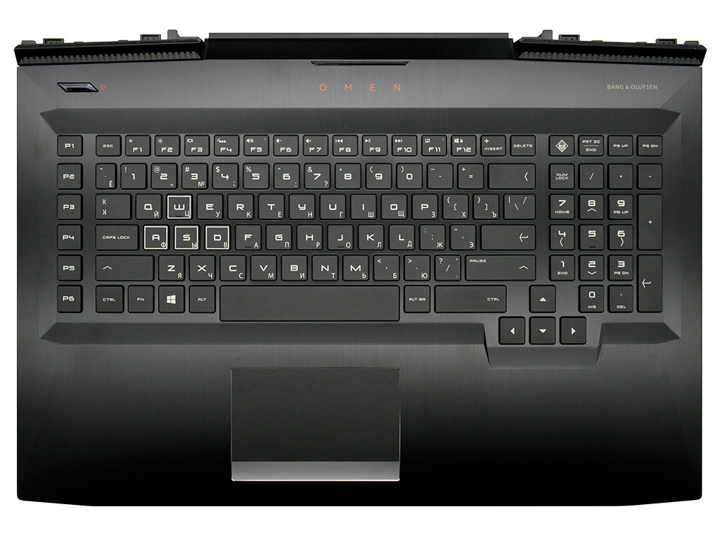 Клавиатура для ноутбука HP Omen 17-an черная топ-панель V.4