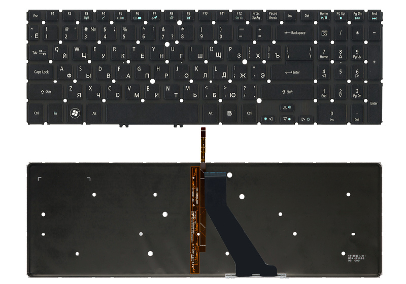 Клавиатура для ноутбука Acer Aspire V5-531 с подсветкой