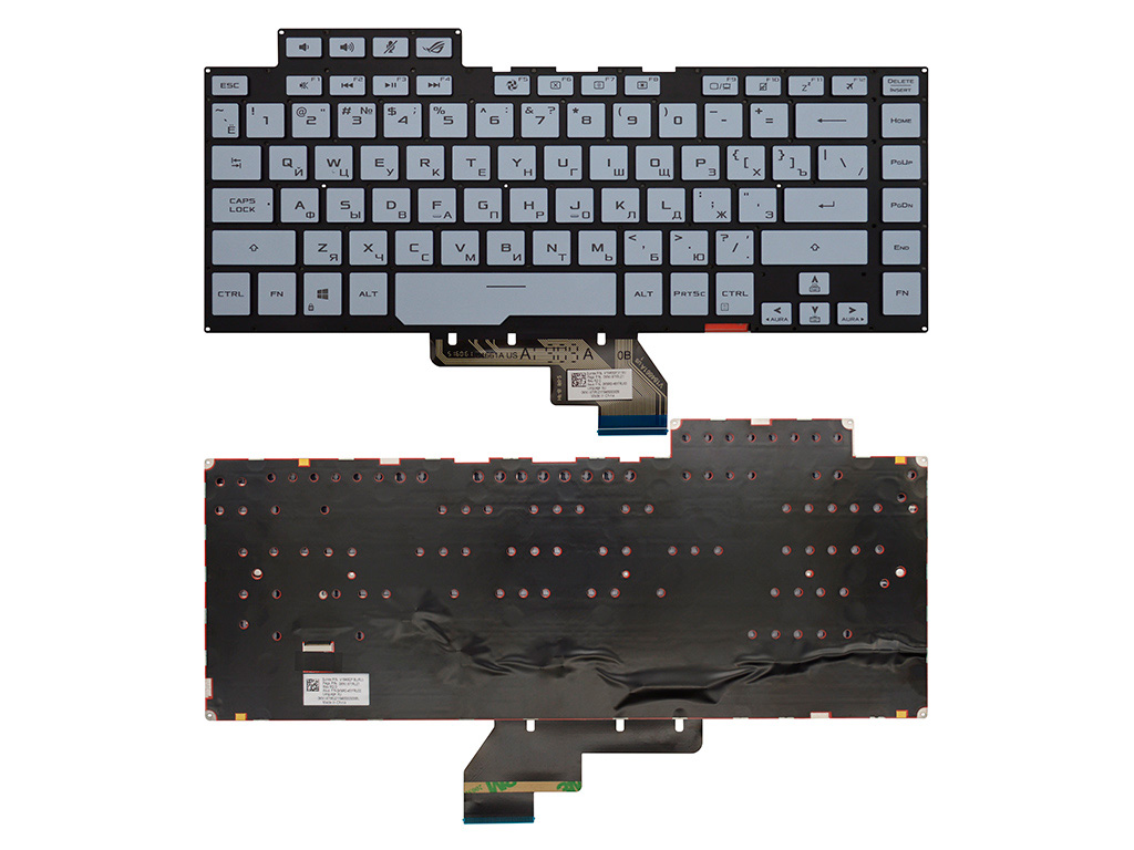 Клавиатура для ноутбука Asus ROG Zephyrus M GU502GU голубая (поклавишная настройка)
