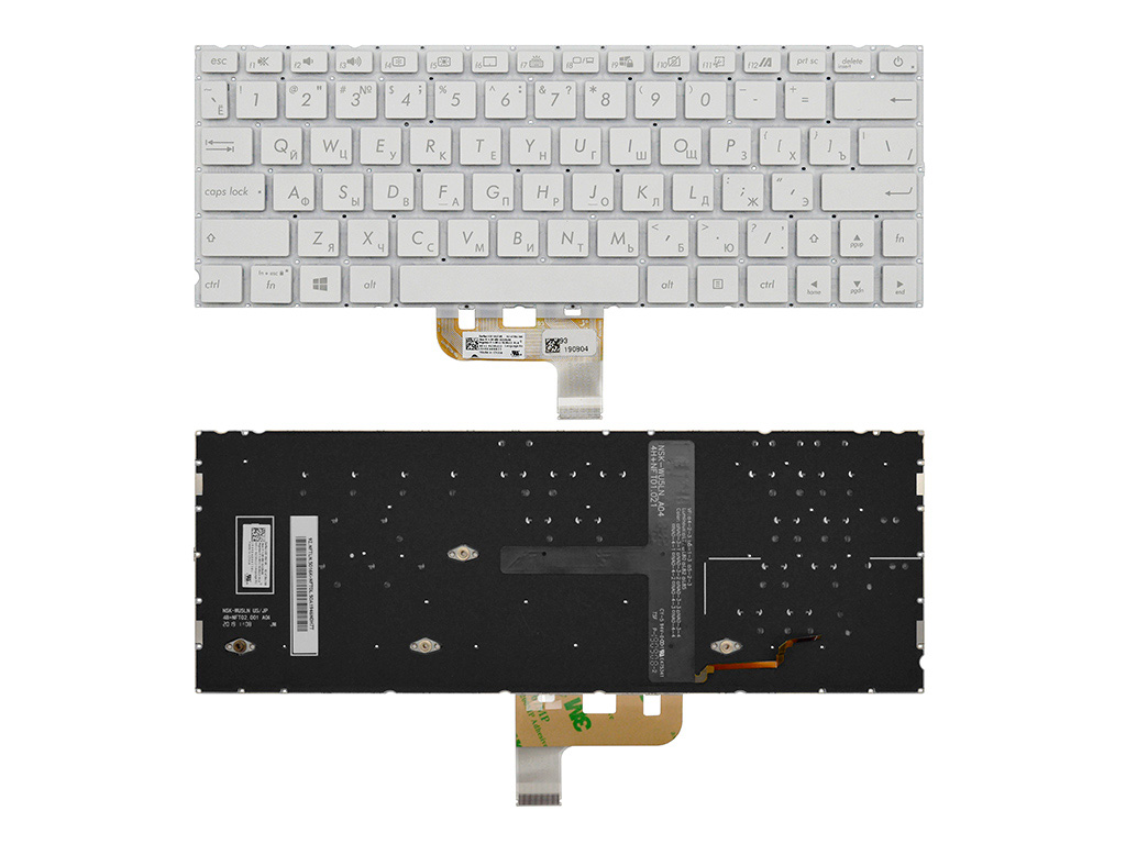 Клавиатура для ноутбука Asus ZenBook 13 UX334FL белая
