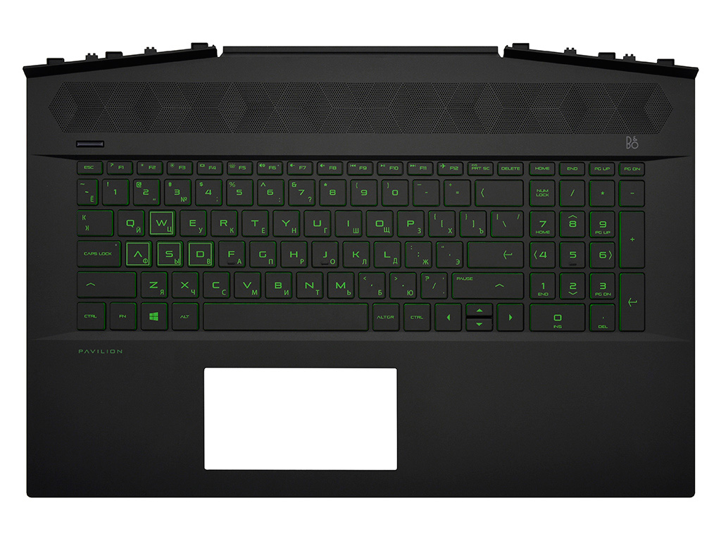 Топ-панель HP Pavilion Gaming 17-cd черная (с подсветкой)