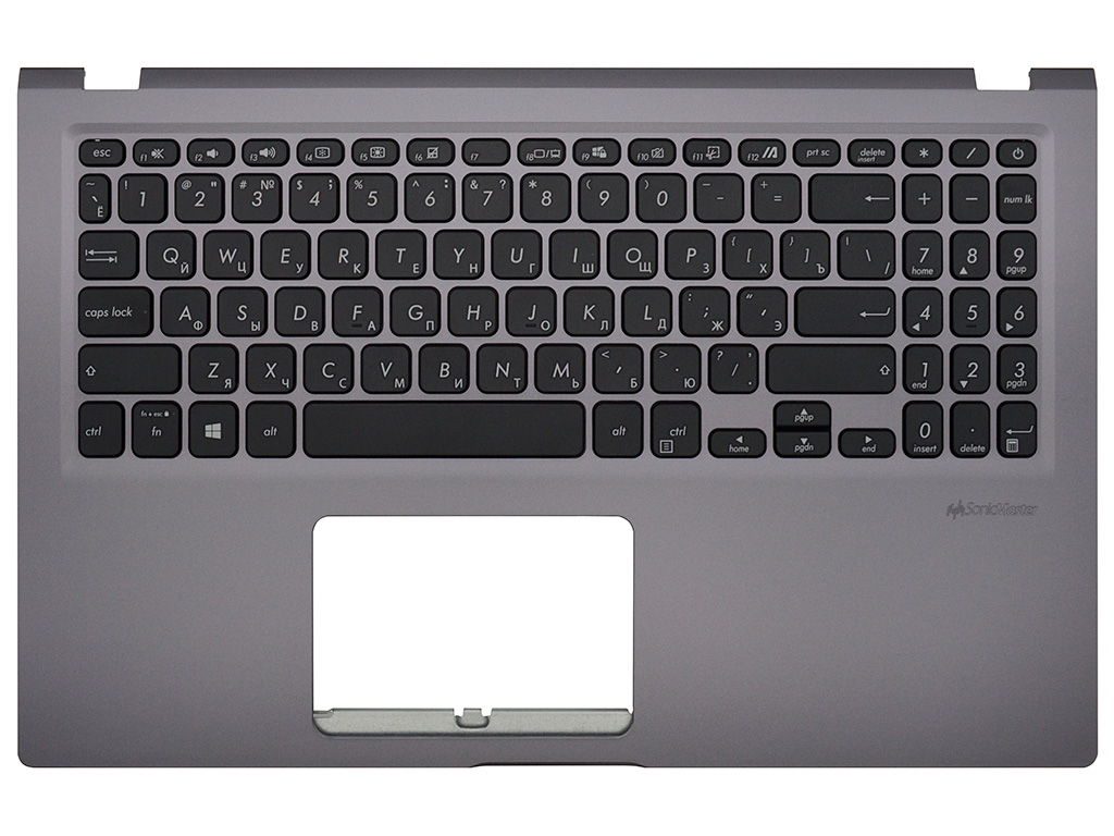 Топ-панель для ноутбука Asus Laptop D515DA серая (для моделей без SD-порта)