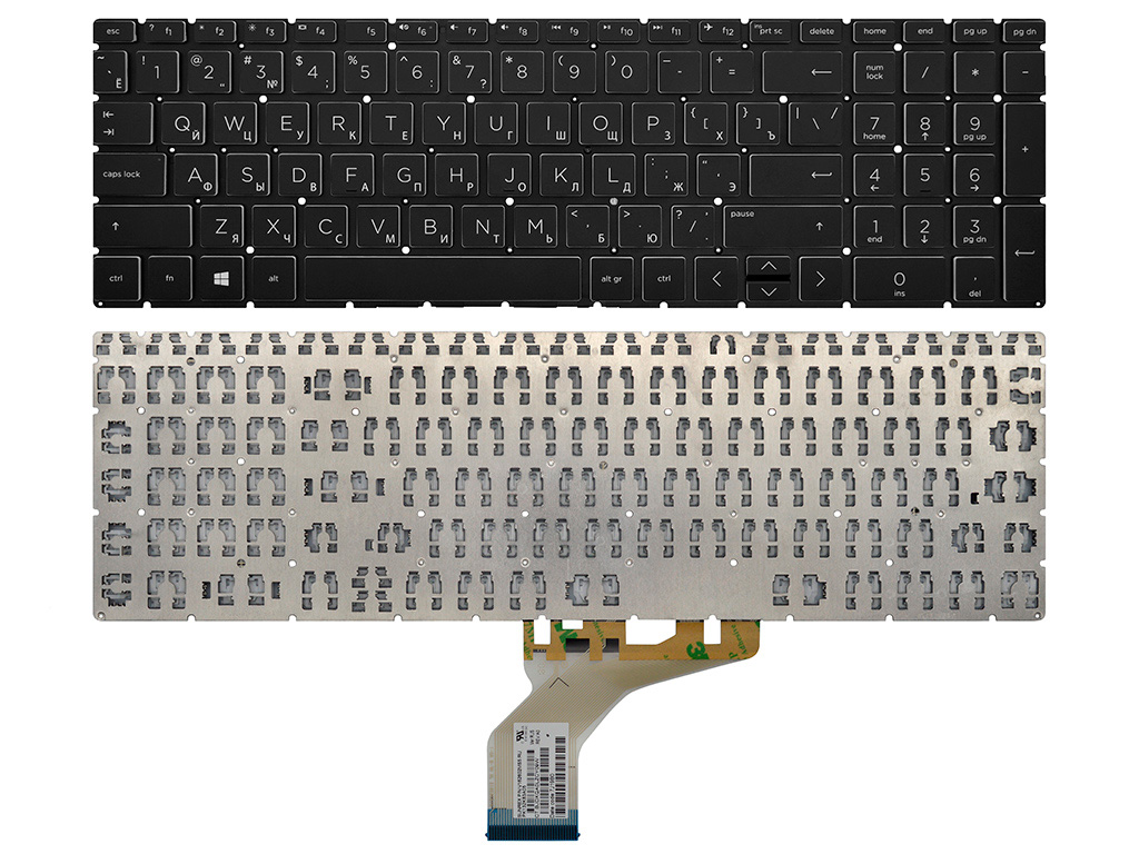 Клавиатура для ноутбука HP Pavilion Gaming 15-dk черная (дизайн с белой окантовкой) Оригинал