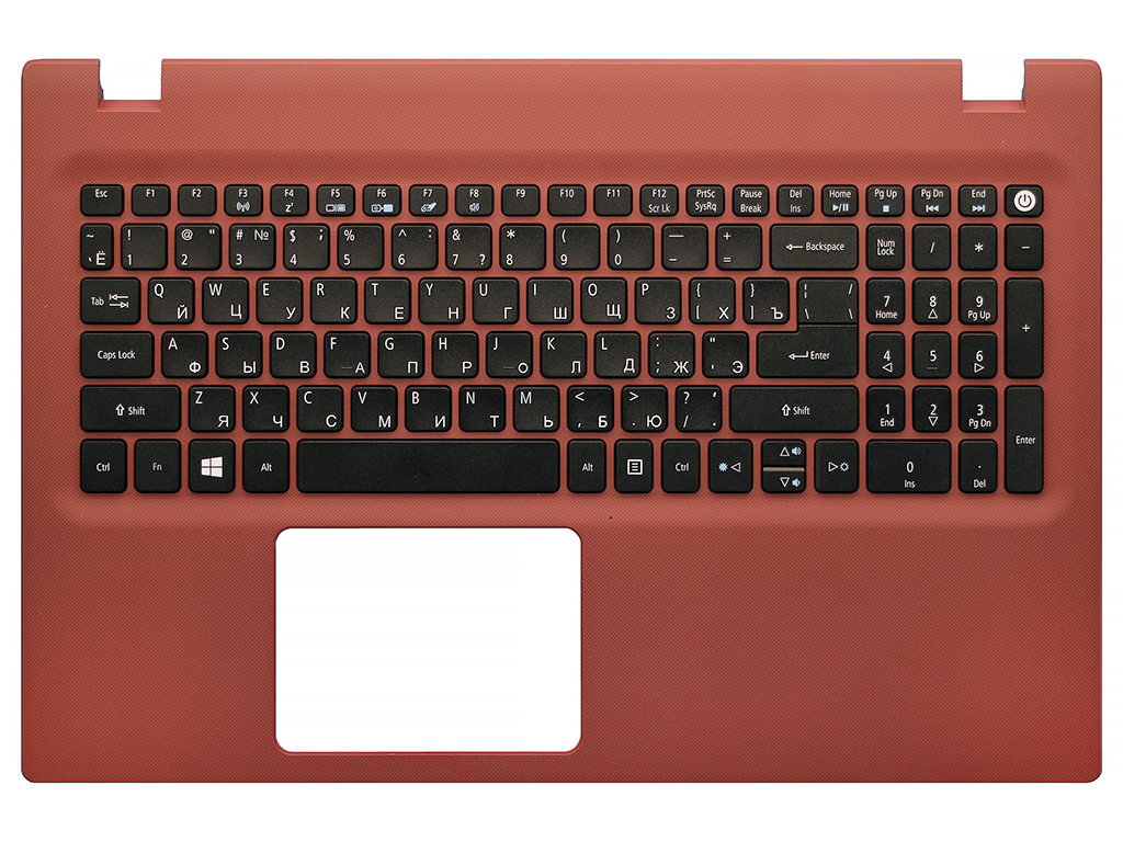 Клавиатура для ноутбука Acer Aspire E5-552G красная топ-панель