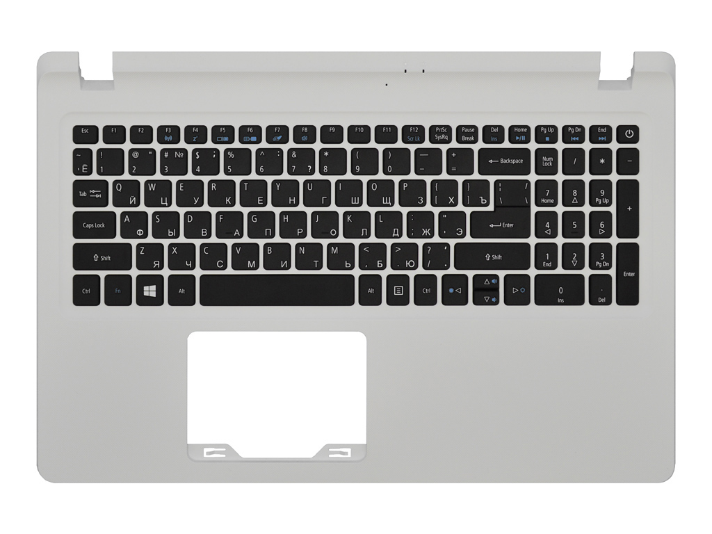 Клавиатура для ноутбука Acer Aspire ES1-572 белая топ-панель