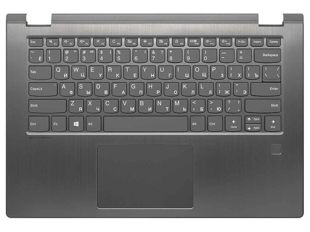 Топ-панель Lenovo Yoga 530-14IKB темно-серая БЕЗ подсветки