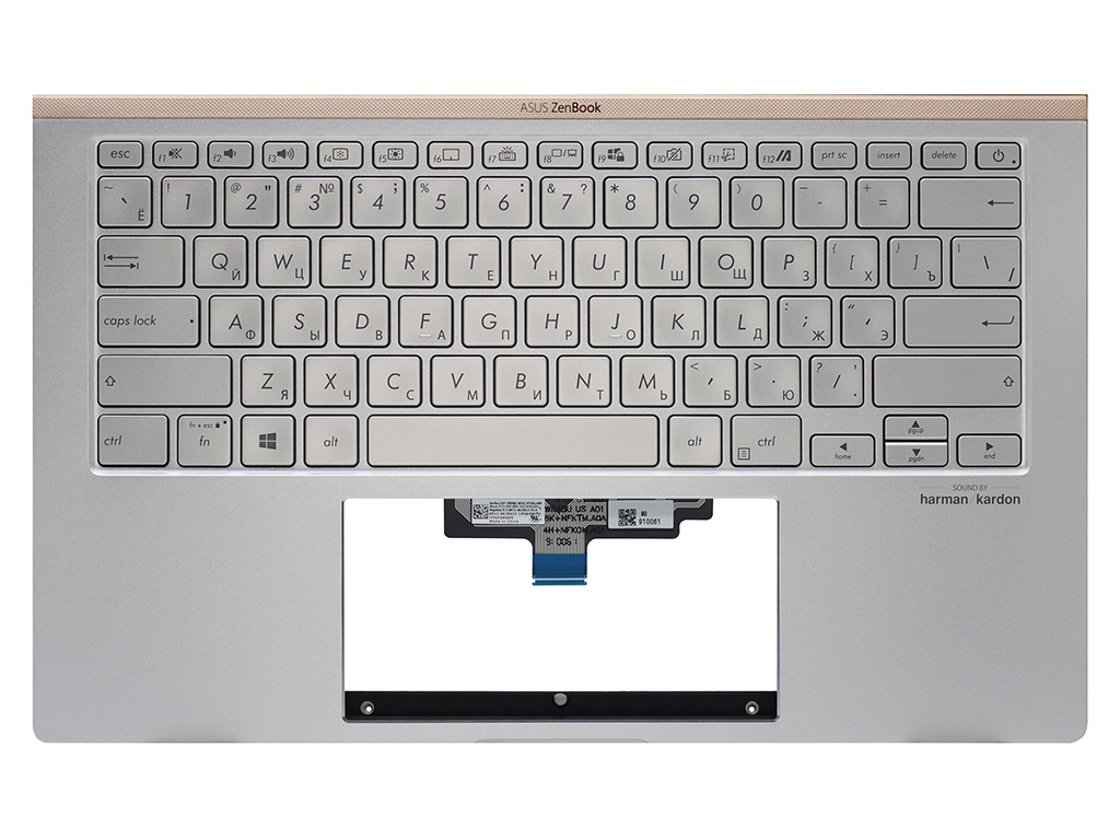 Топ-панель Asus ZenBook 14 UX434FL серебряная