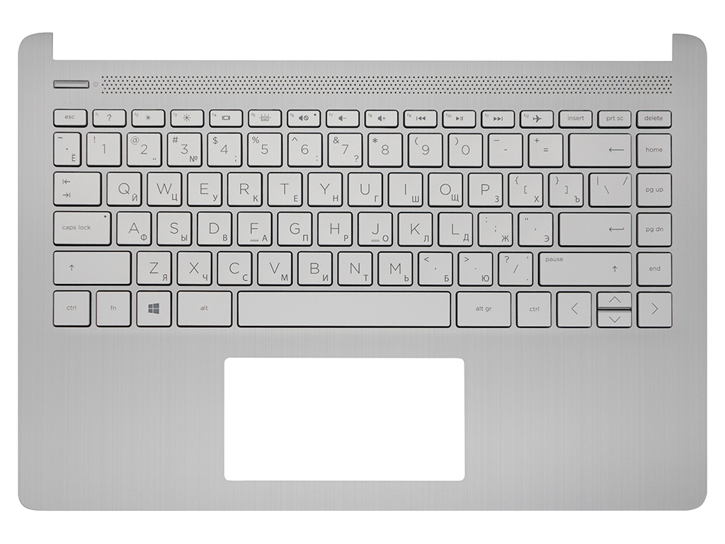 Топ-панель HP 14s-fq серебряная с подсветкой