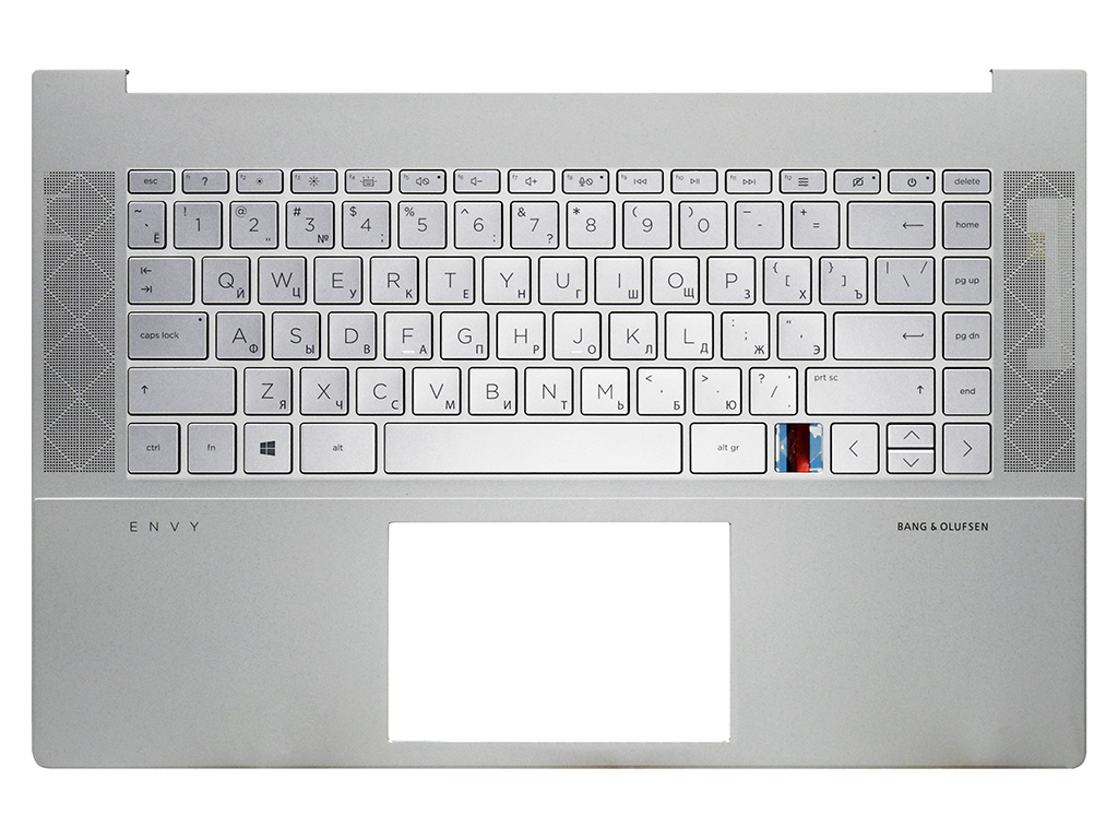 Топ-панель HP Envy 15-ep серебряная