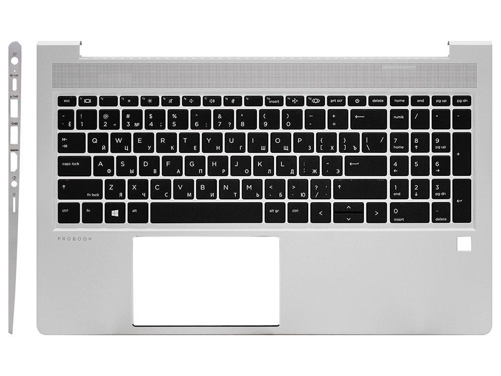 Топ-панель HP ProBook 450 G8 серебряная без подсветки