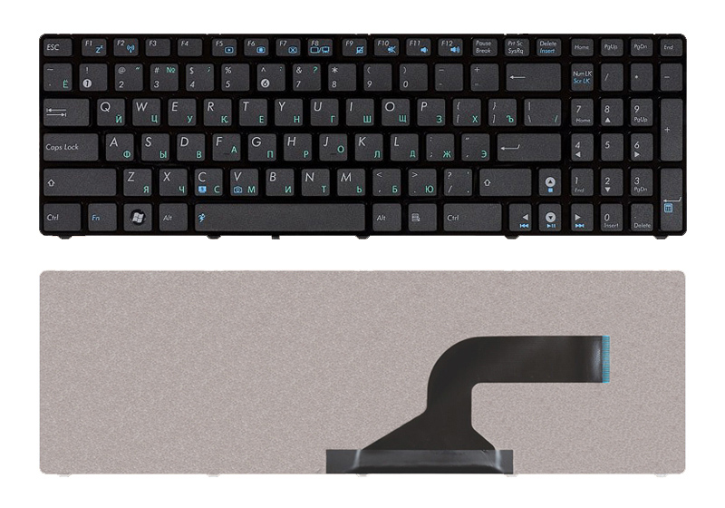 Клавиатура для ноутбука ASUS K52 черная V.1