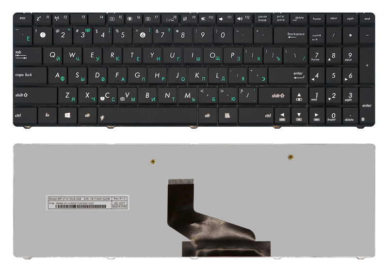 Клавиатура для ноутбука ASUS X53 черная V.1