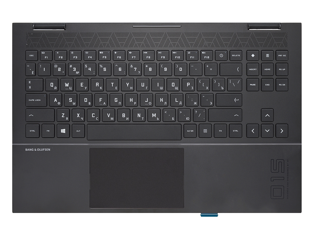 Топ-панель HP OMEN 15-en черная (с RGB-подсветкой)